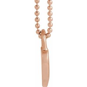 14K Yellow Or Rose Gold Or Sterling Silver 11.57 X 8.7 Mm Polished Enamel Heart Necklace