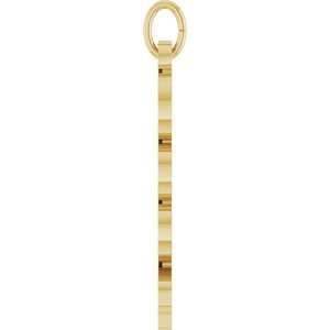 14K Yellow Gold 2024 19.1 X 5.4 Mm Polished Petite Year Pendant