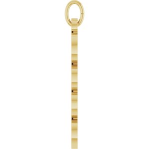 14K Yellow Gold 2026 19.1 X 5.4 Mm Polished Petite Year Pendant