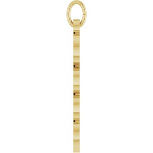 14K Yellow Gold 2029 19 X 5.4 Mm Polished Petite Year Pendant
