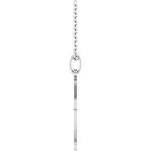 Sterling Silver 25.1 X 15 Mm 18 In Polished Cross Necklace