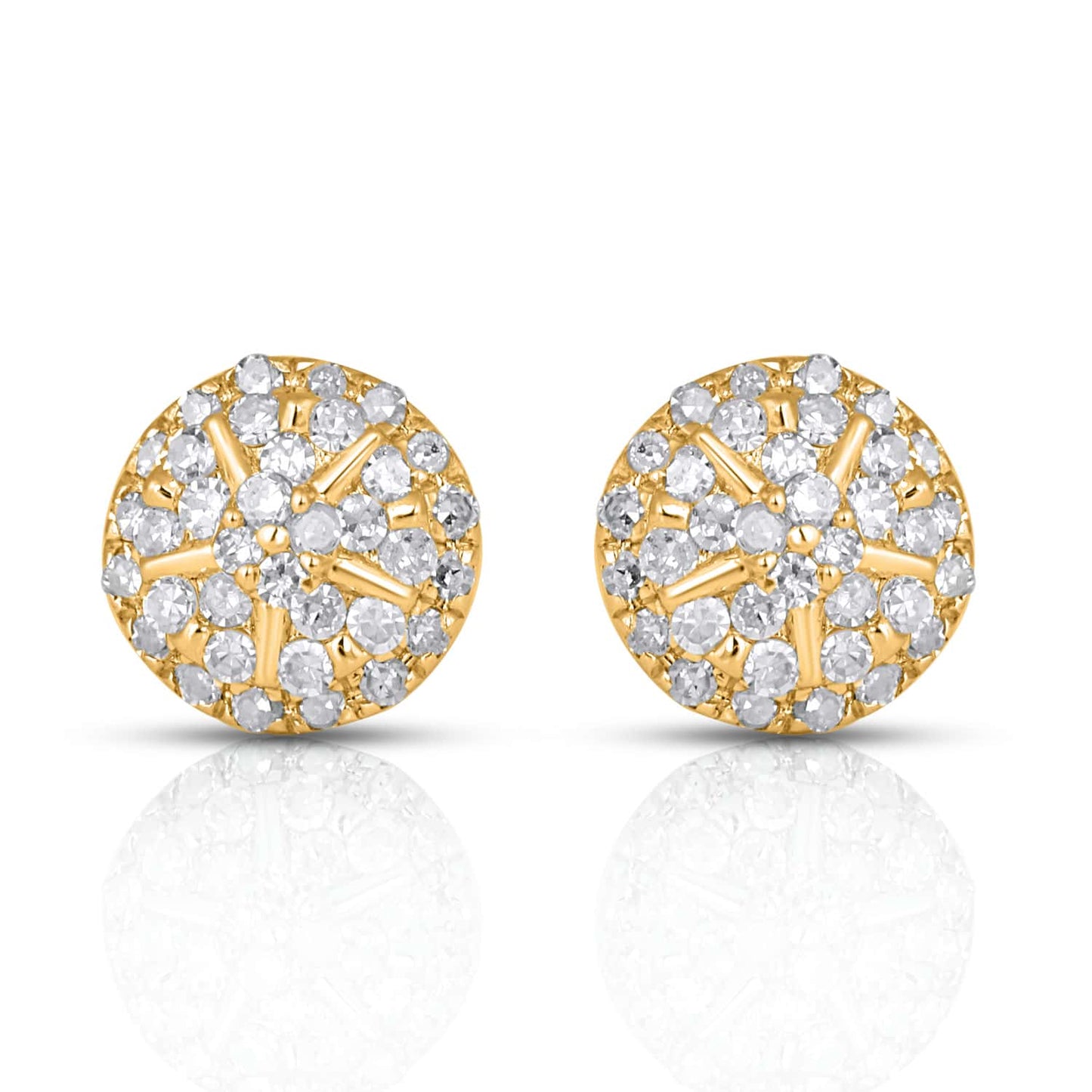 10K Yellow Gold 0.24 Cttw Diamond Earring