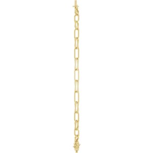 14K Yellow Gold 11 X 5 Mm 7 In Polished Engravable Oval Bracelet