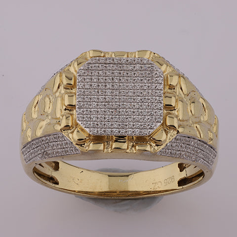 10K Yellow Gold 0.33 Cttw Diamond Mens Ring