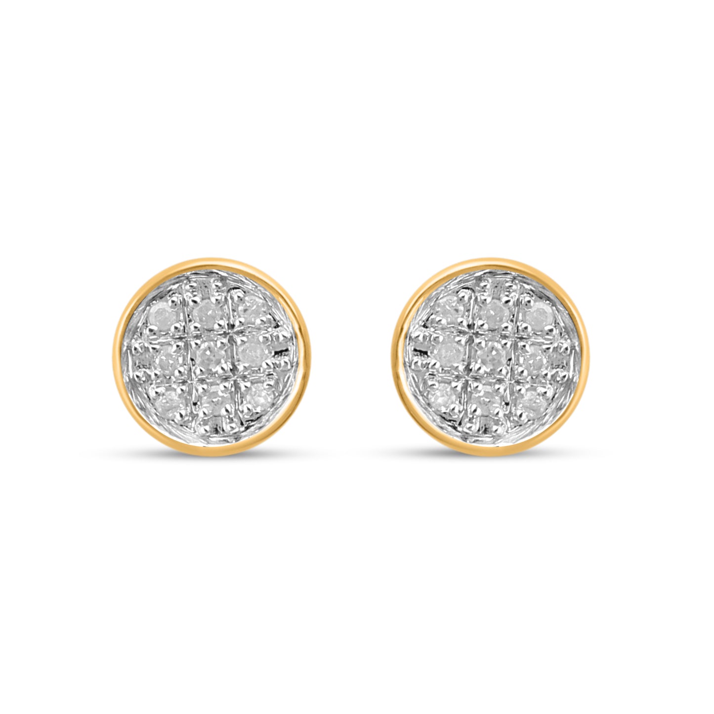 10K Yellow Gold 0.05 Cttw Diamond Earring