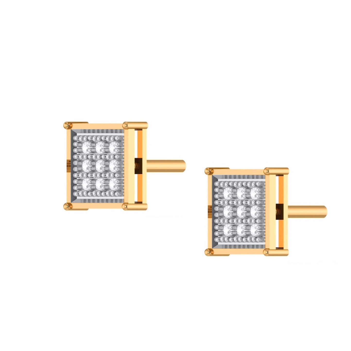 10K Yellow Gold 0.05 Cttw Diamond Earring