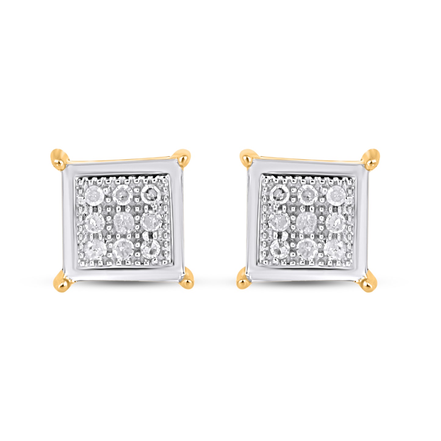 10K Yellow Gold 0.04 Cttw Diamond Earring