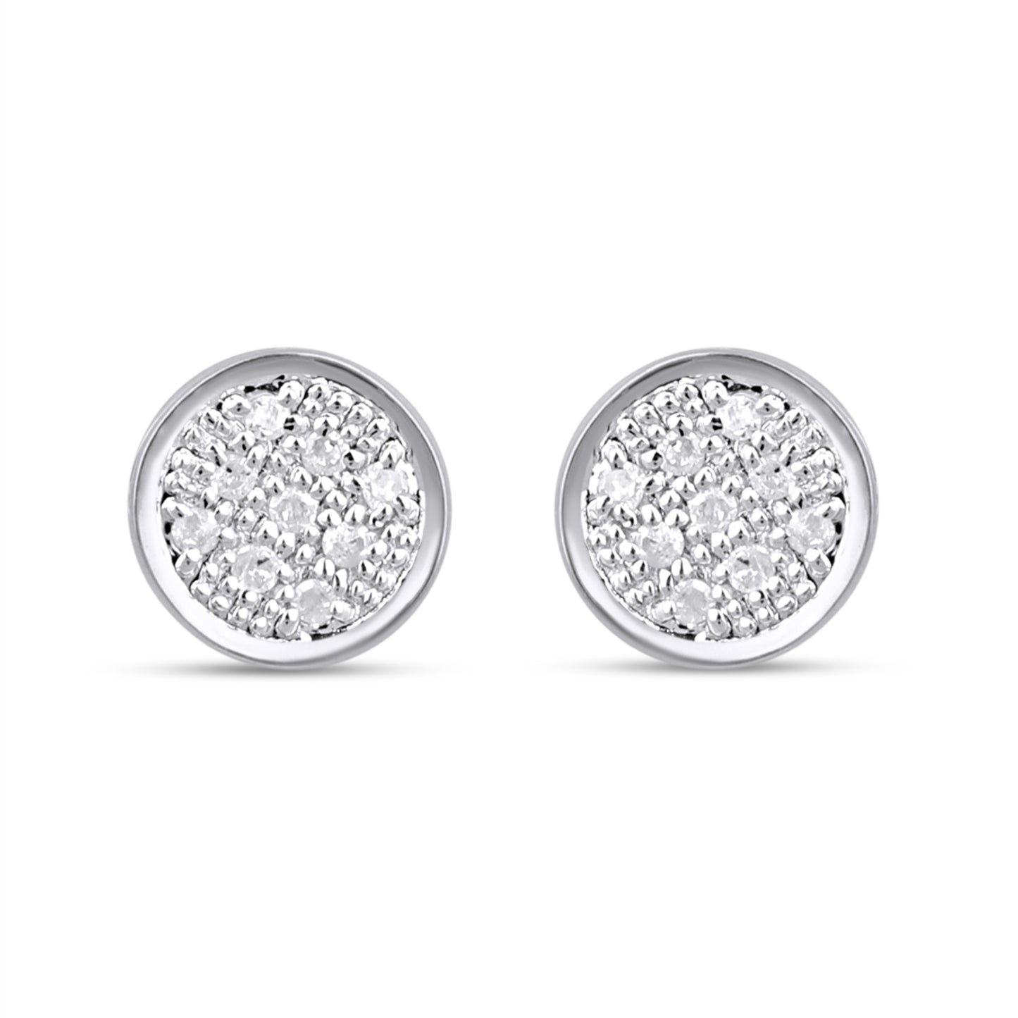 10K Yellow Or White Gold 0.04 Cttw Diamond "Round" Earring