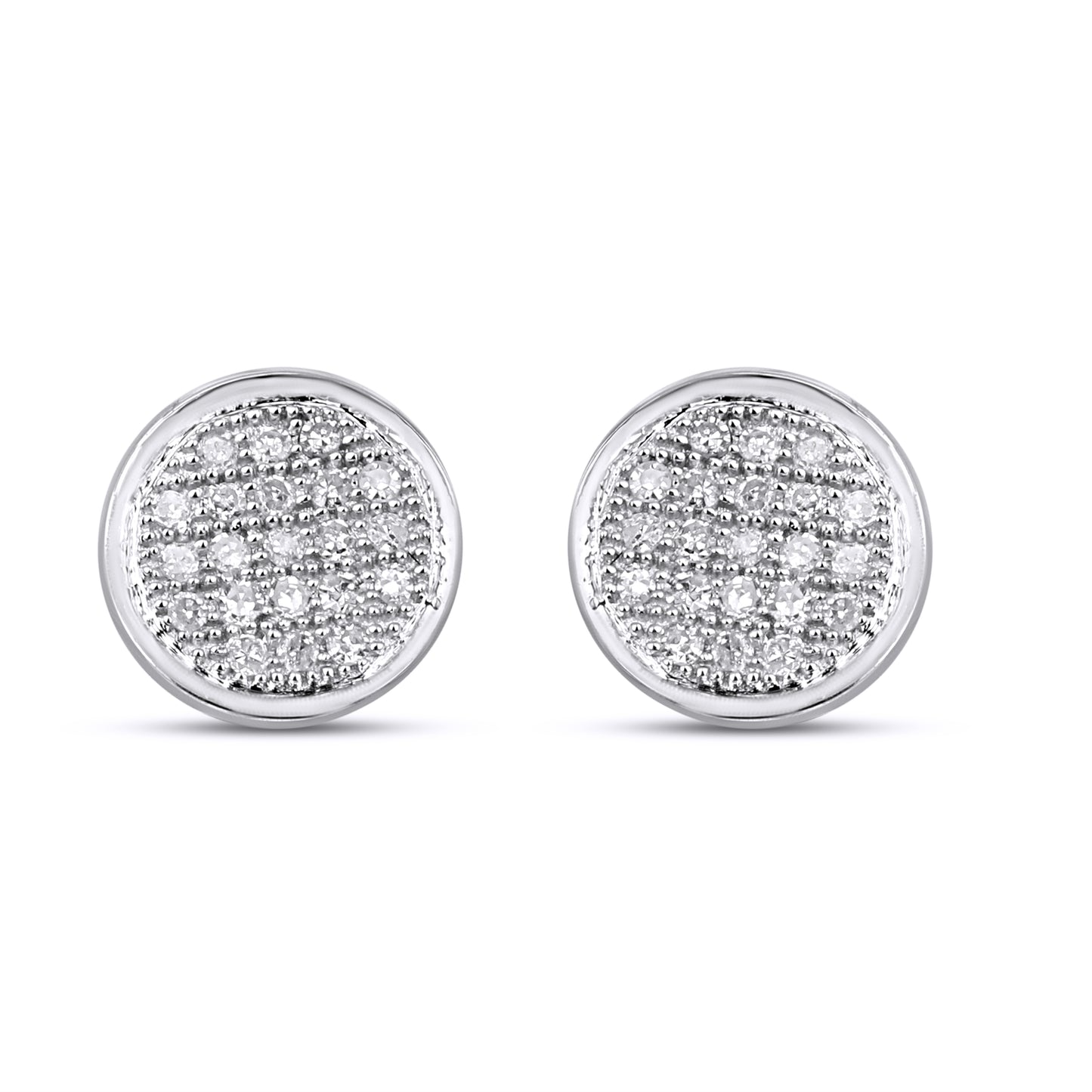 10K Yellow Or White Gold 0.10 Cttw Diamond "Round" Earring
