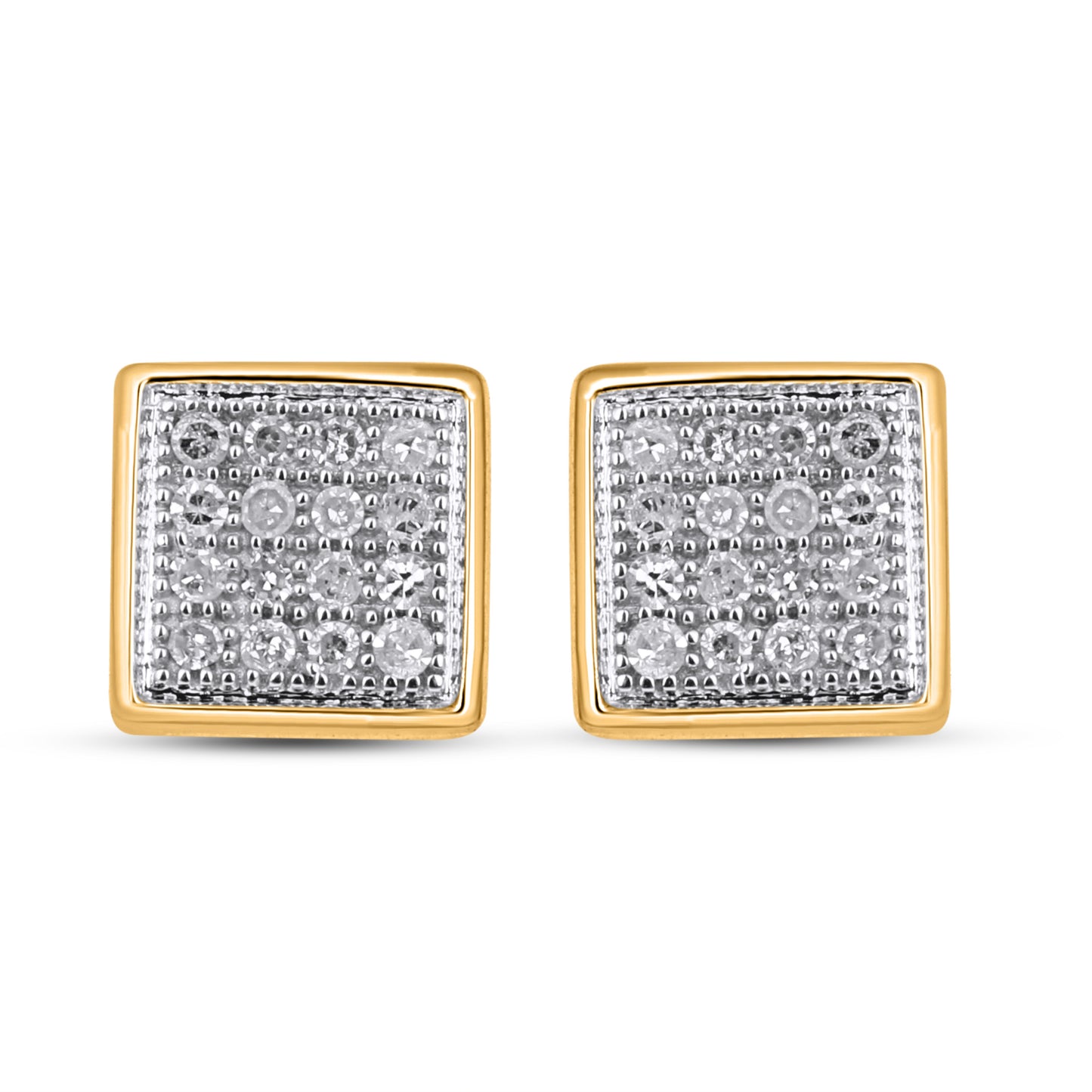 10K Yellow Gold 0.10 Cttw Diamond Earring