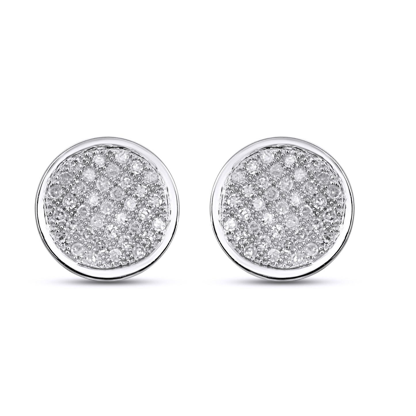 10K Yellow Or White Gold 0.15 Cttw Diamond "Round" Earring