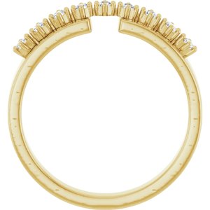 14K Yellow Gold Round 1.6 Mm Polished 1/6 Ctw Natural Diamond Anniversary Band Size 7