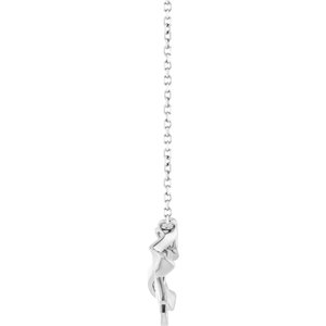 Sterling Silver 18.9 X 12.5 Mm 16 In Polished Freeform Bow Necklace