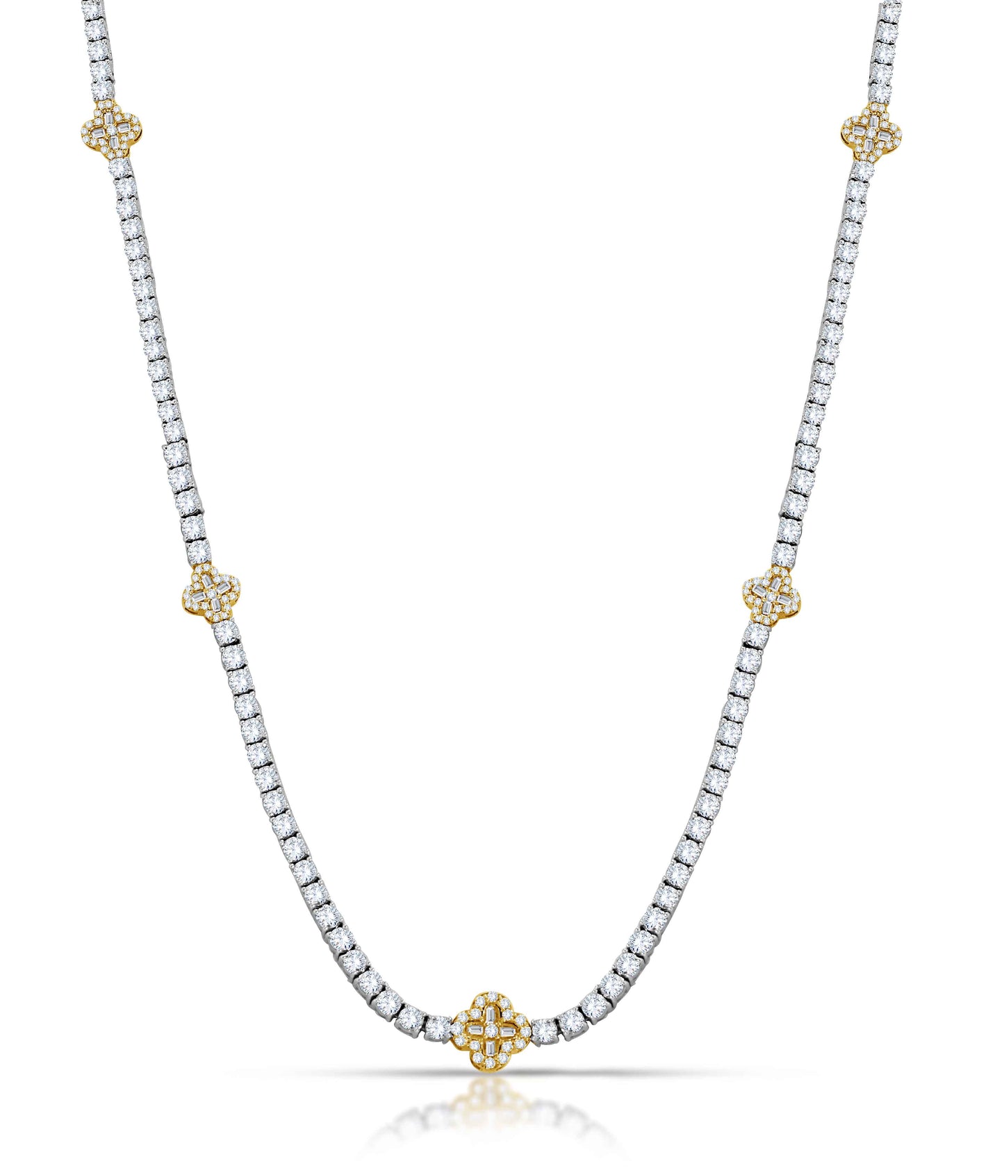 10K Yellow & White Gold 7.29 Cttw Diamond Necklace