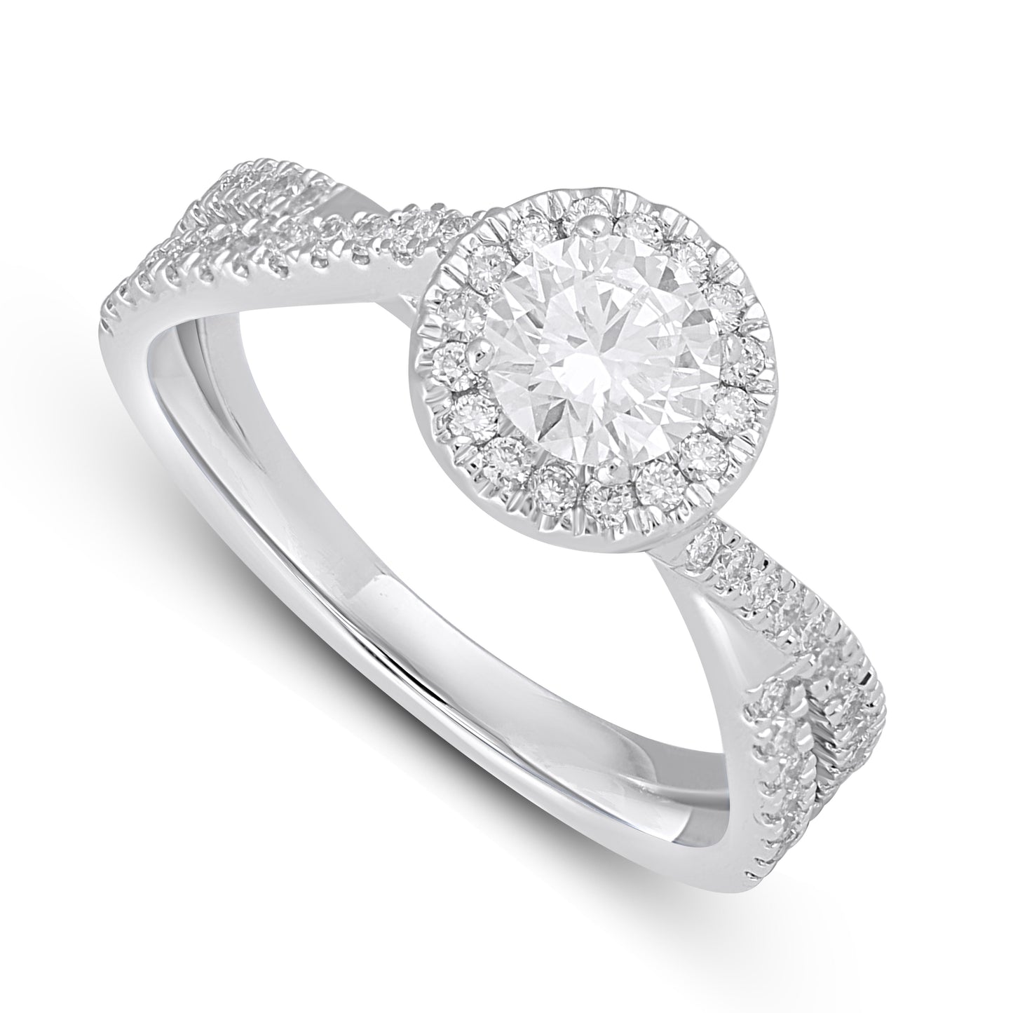 10K White Gold 1.08 Cttw Lab Grown Diamond Ladies Ring