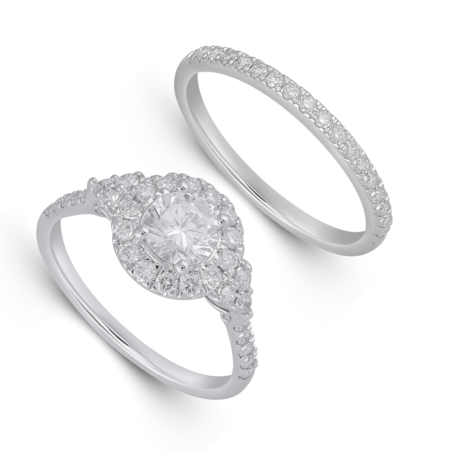 14K White Gold 1.47-1.52 Cttw Lab Grown Diamond Ladies Ring