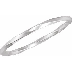 Sterling Silver 4 Mm 7 1/2 In Polished Twisted Bangle Bracelet