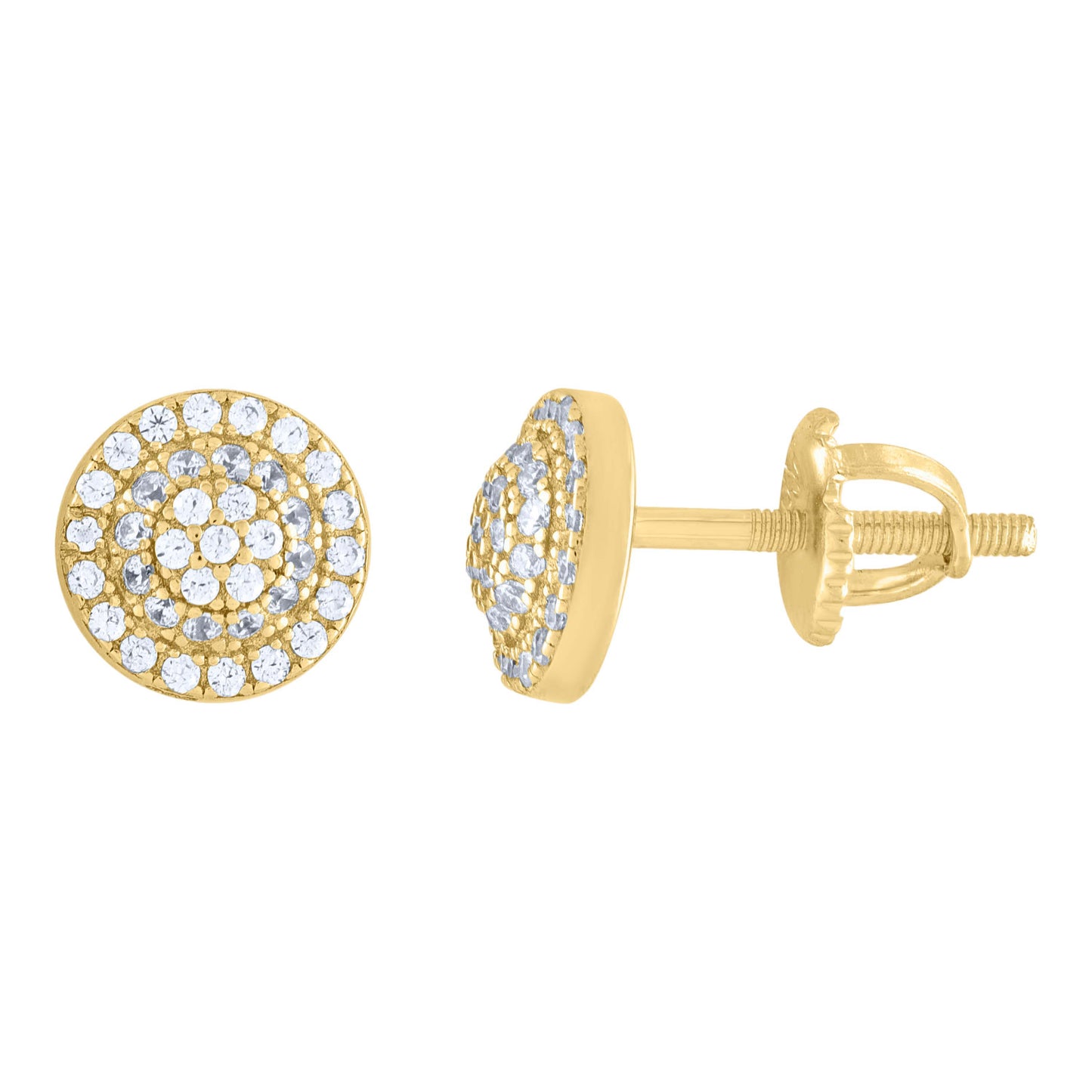 Sterling Silver Or Yellow-Tone Womens Moissanite 0.53Ct Stud Earrings