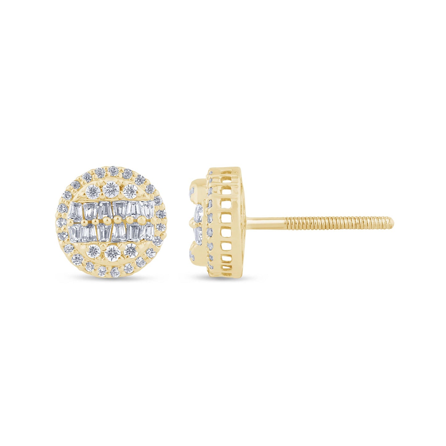 10K Yellow Or White Gold Diamond Earring