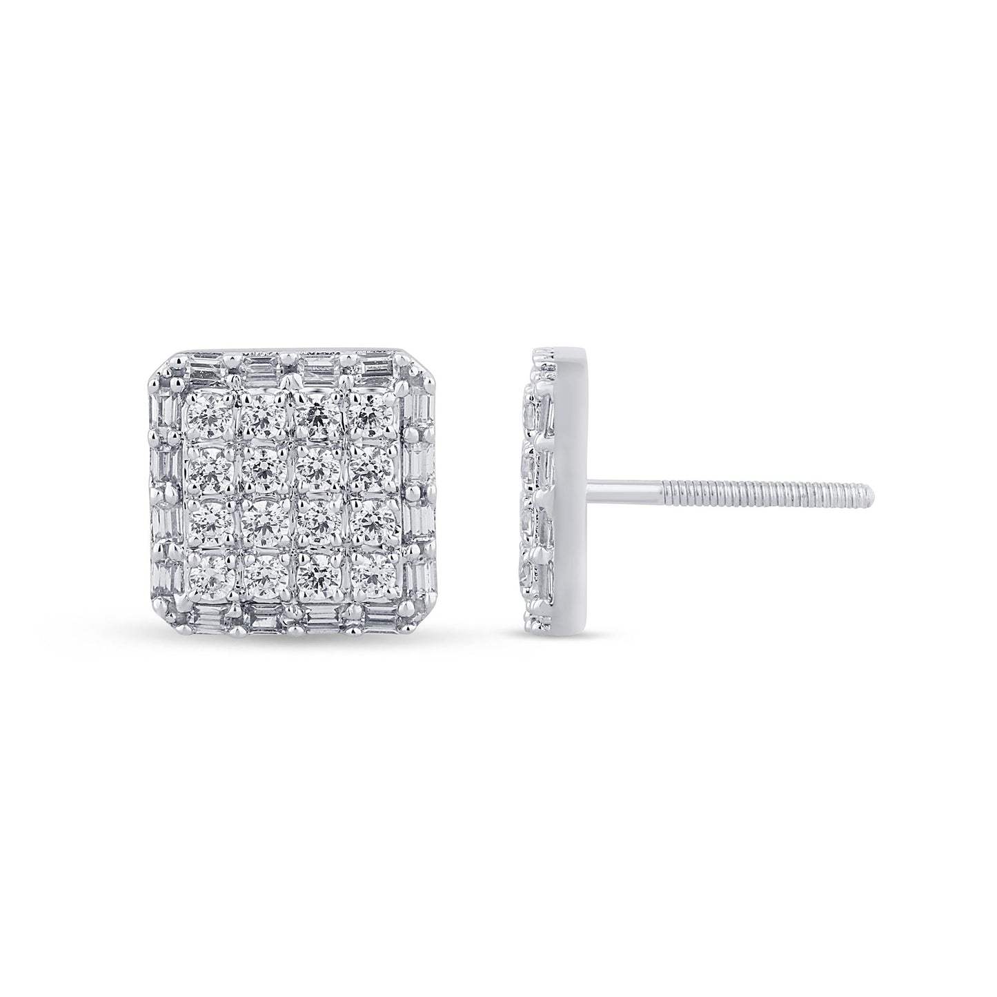 10K Yellow Or White Gold 0.72 Cttw Diamond Earring