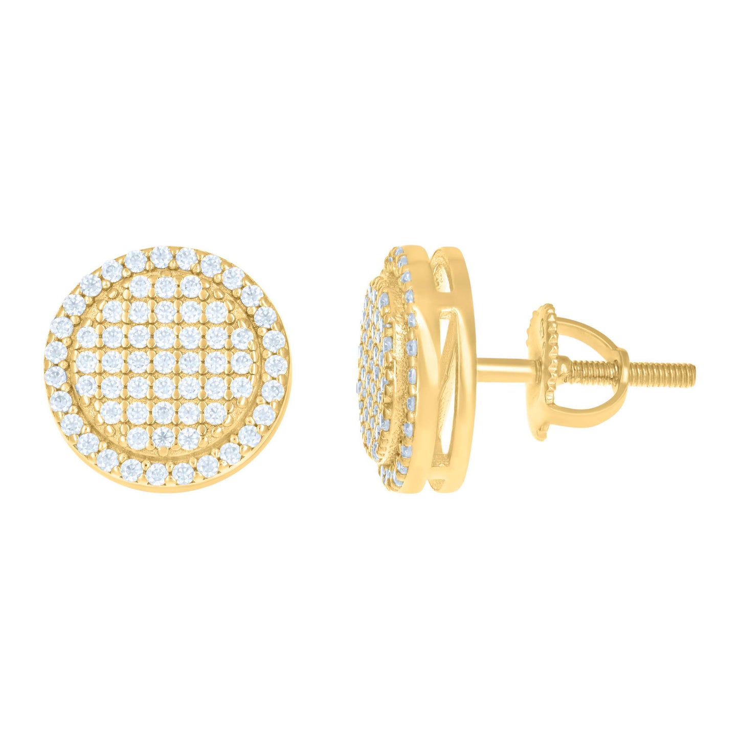 Sterling Silver Or Yellow-Tone Womens 2.8ct Moissanite Fashion Stud Earrings