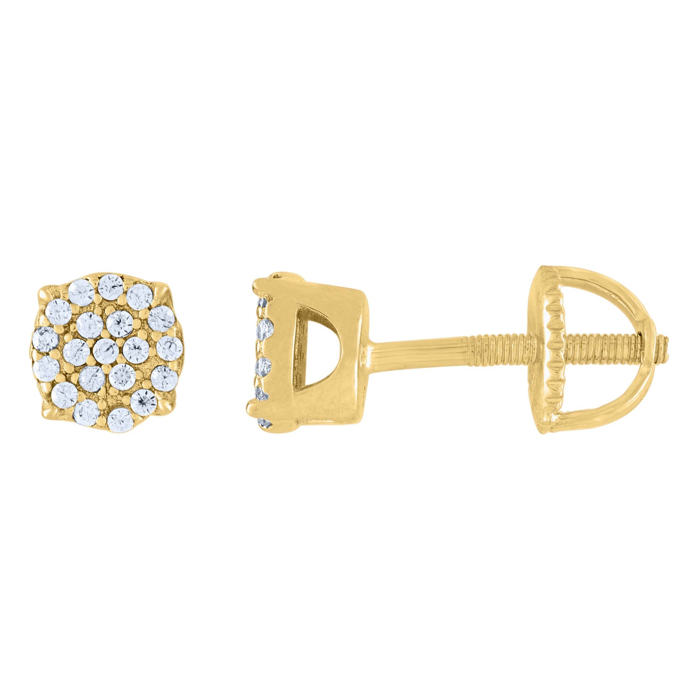 Sterling Silver Or Yellow-Tone Womens Moissanite 0.28Ct Stud Earrings