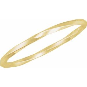 14K Yellow Gold 4 Mm 7 1/2 In Polished Twisted Bangle Bracelet