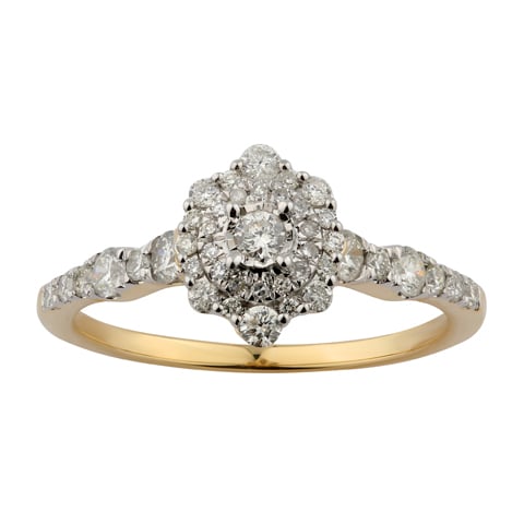 14K Yellow Gold 0.52 Cttw Diamond Ladies Ring