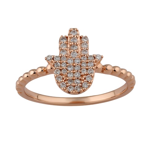 14K Rose Gold 0.22 Cttw Diamond Ladies Ring