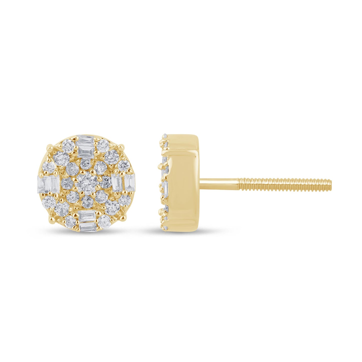 10K Yellow Gold 0.31 Cttw Diamond Earring