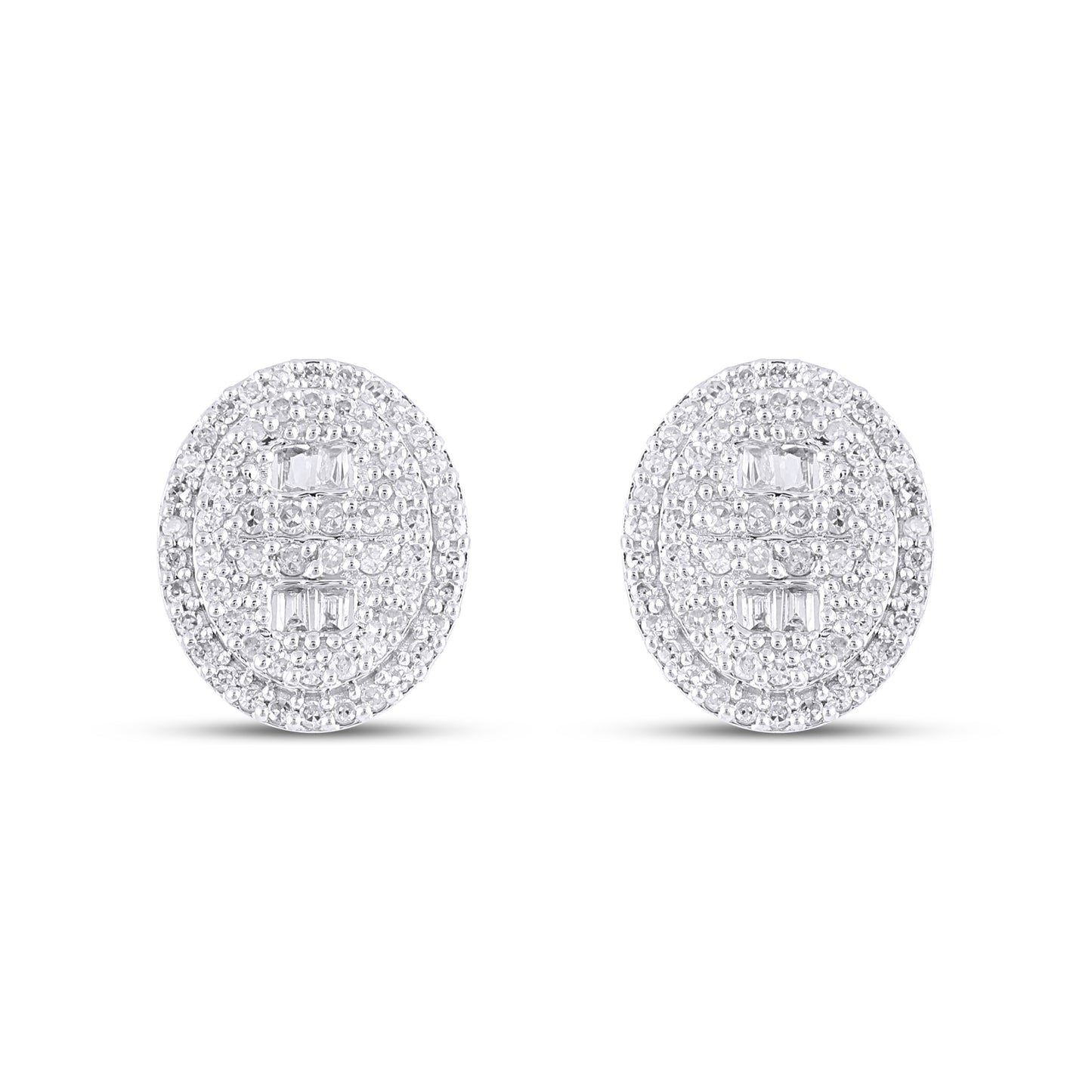 10K Two Tone Gold Two Tone Gold 0.33 Cttw Diamond Earring
