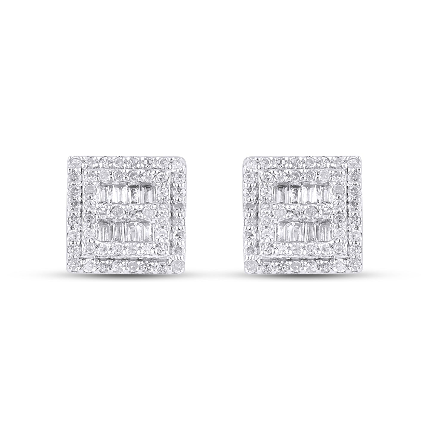 10K Two Tone Gold Two Tone Gold 0.33 Cttw Diamond Earring