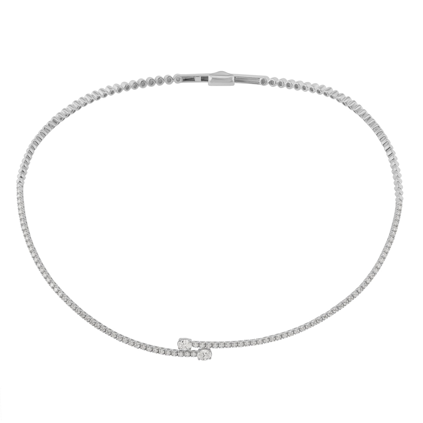 14K Yellow Or White Gold Diamond Necklace