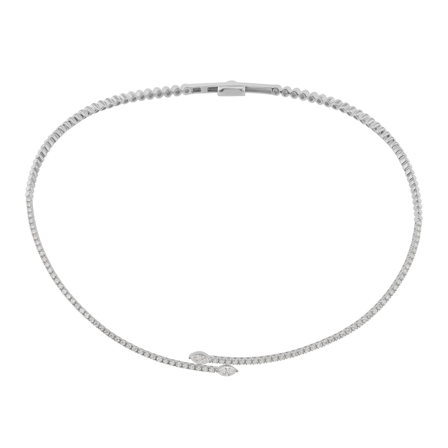14K White Gold 2.26 Cttw Diamond Necklace