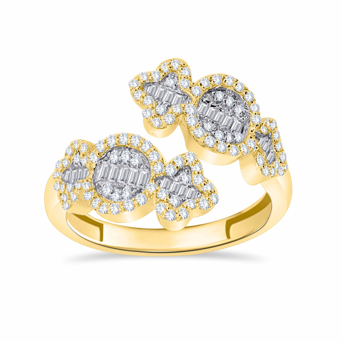 14K Two Tone Gold 0.44 Cttw Diamond Ladies Ring