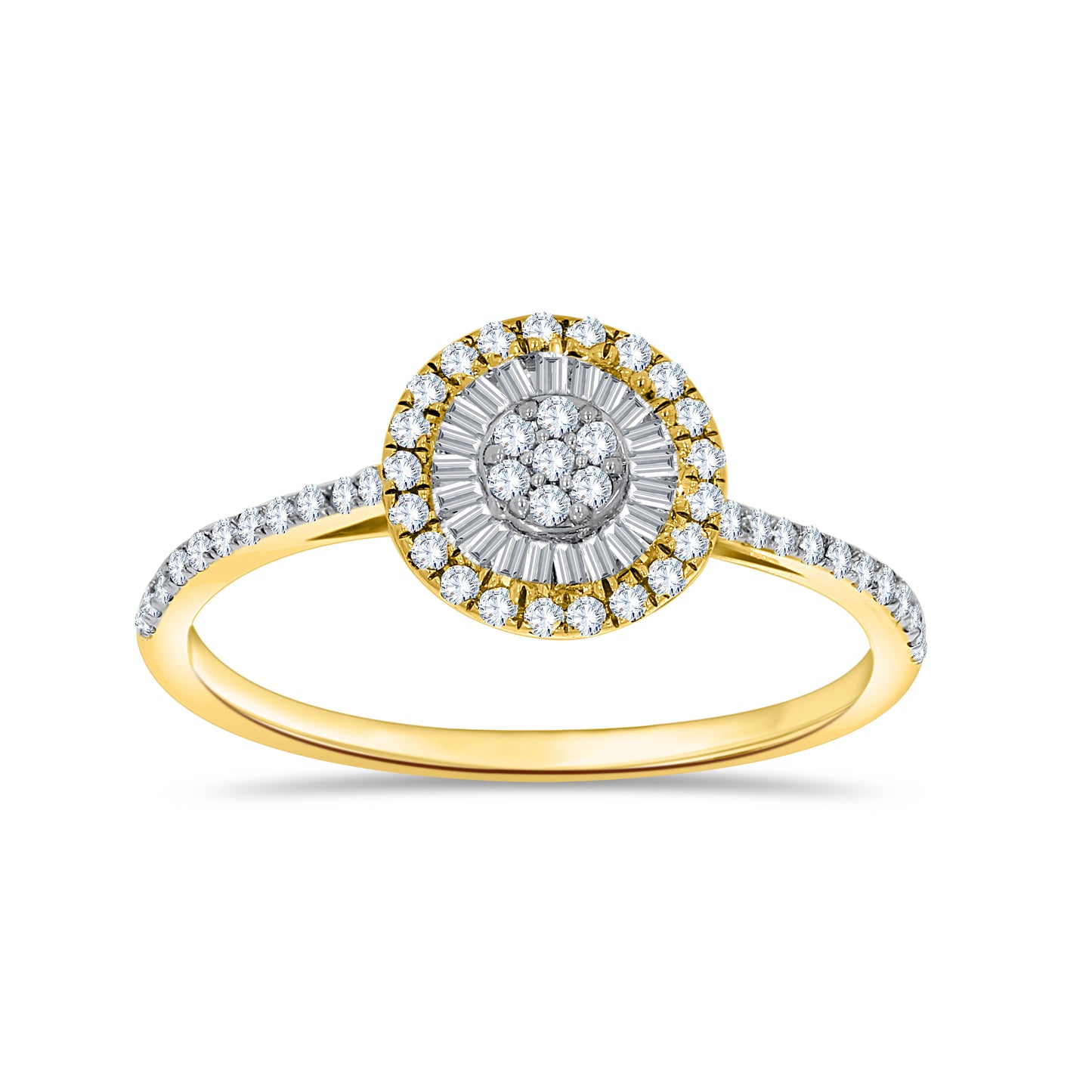 14K Two Tone Gold 0.22 Cttw Diamond Ladies Ring