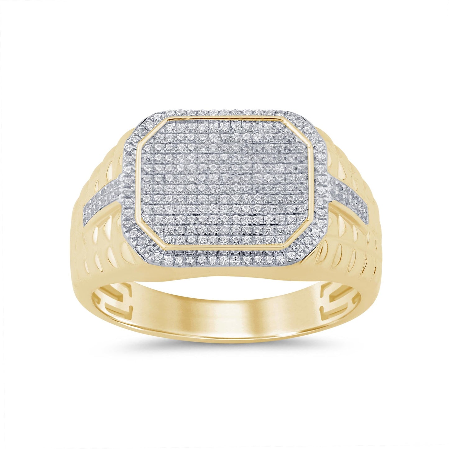 10K Yellow Gold 0.31 Cttw Diamond Mens Ring
