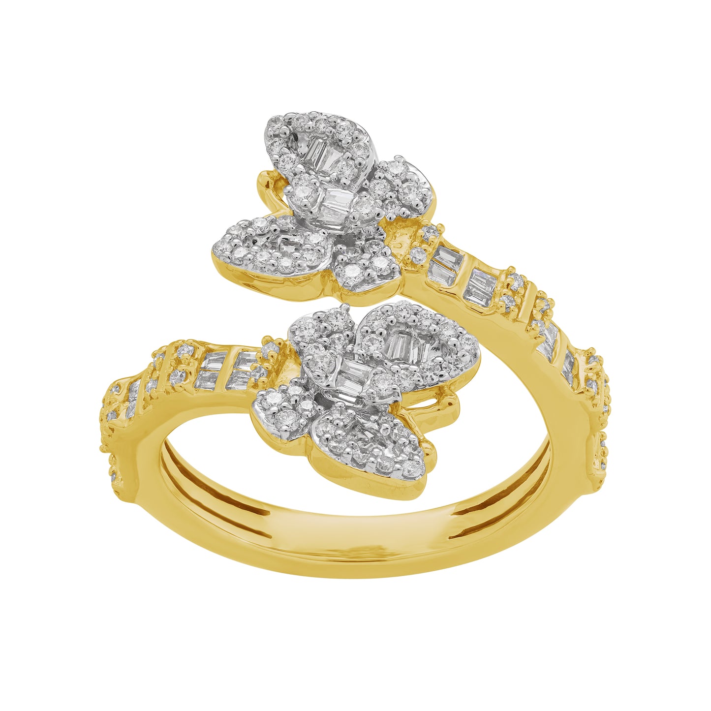 14K Yellow Gold 0.55-0.56 Cttw Diamond Ladies Ring