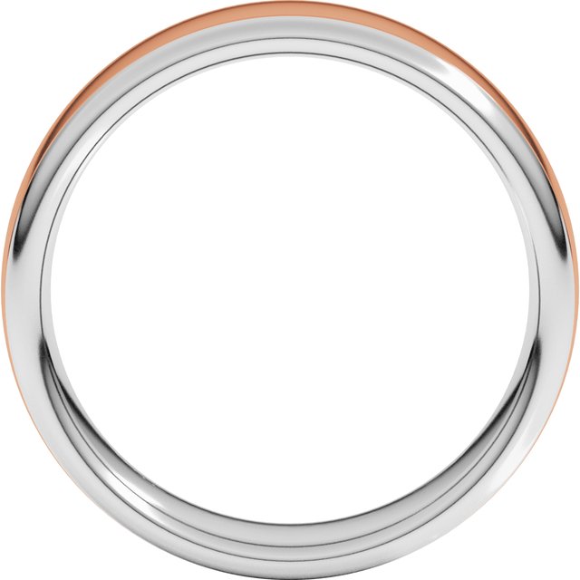 14K White/Rose Or Yellow/White Gold Standard Comfort-Fit European-Style Band