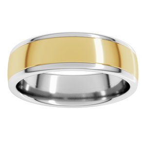 14K White/Yellow Or Rose Gold 6 mm Comfort-Fit Standard Weight European-Style Band