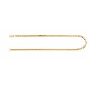 18K Yellow Gold Diamond Cut Triple Curb Chain, Width: 6.2 Mm