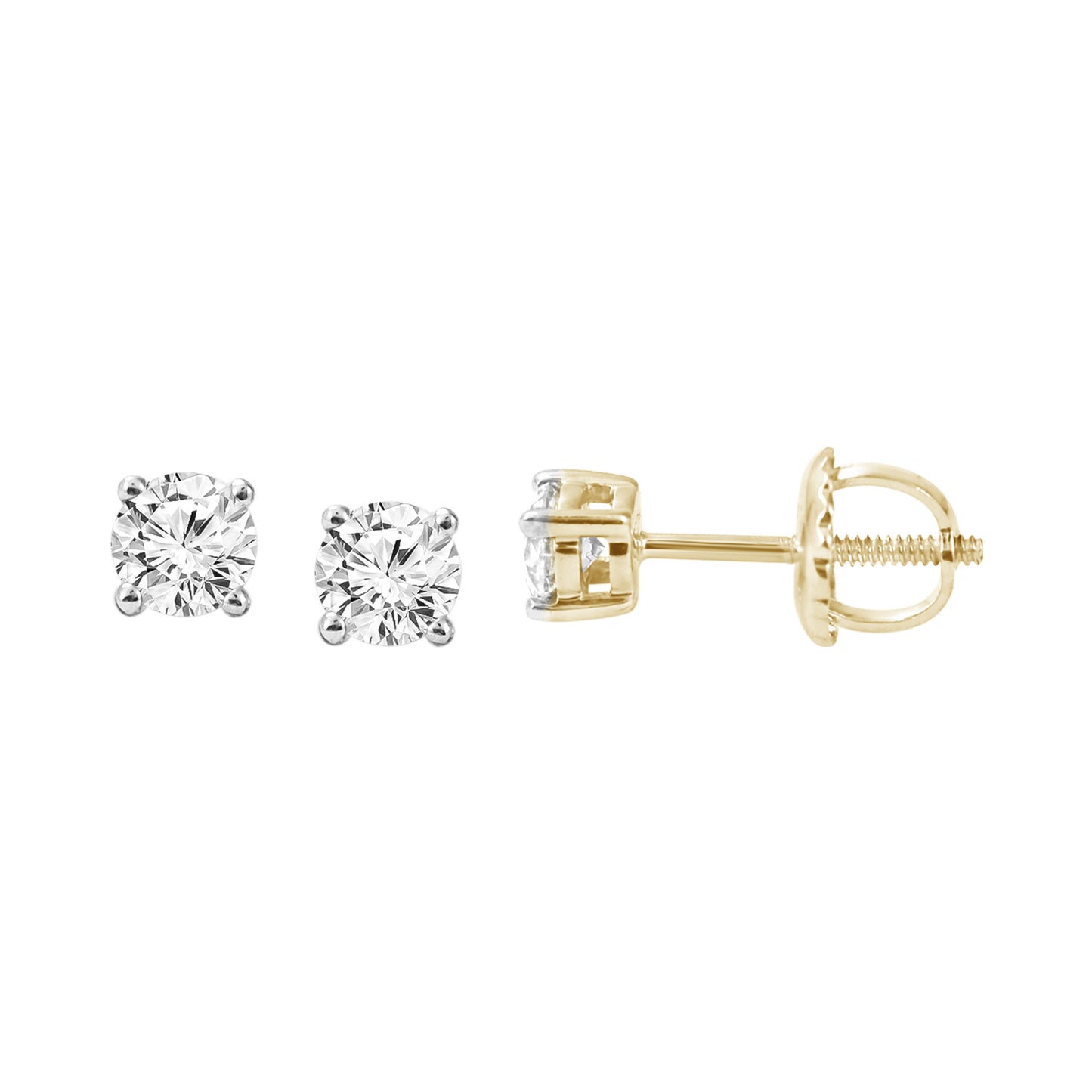 10K Yellow Gold 0.30-0.33 Cttw Lab Grown Diamond Earring