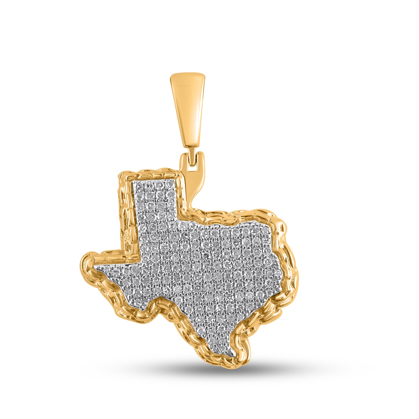 10K Two Tone Gold 0.39 Cttw Diamond Texas Charm