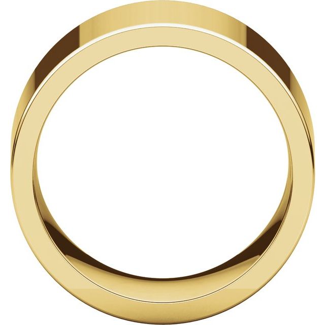 14K Yellow Or White Gold Standard Weight Flat Comfort Fit Band