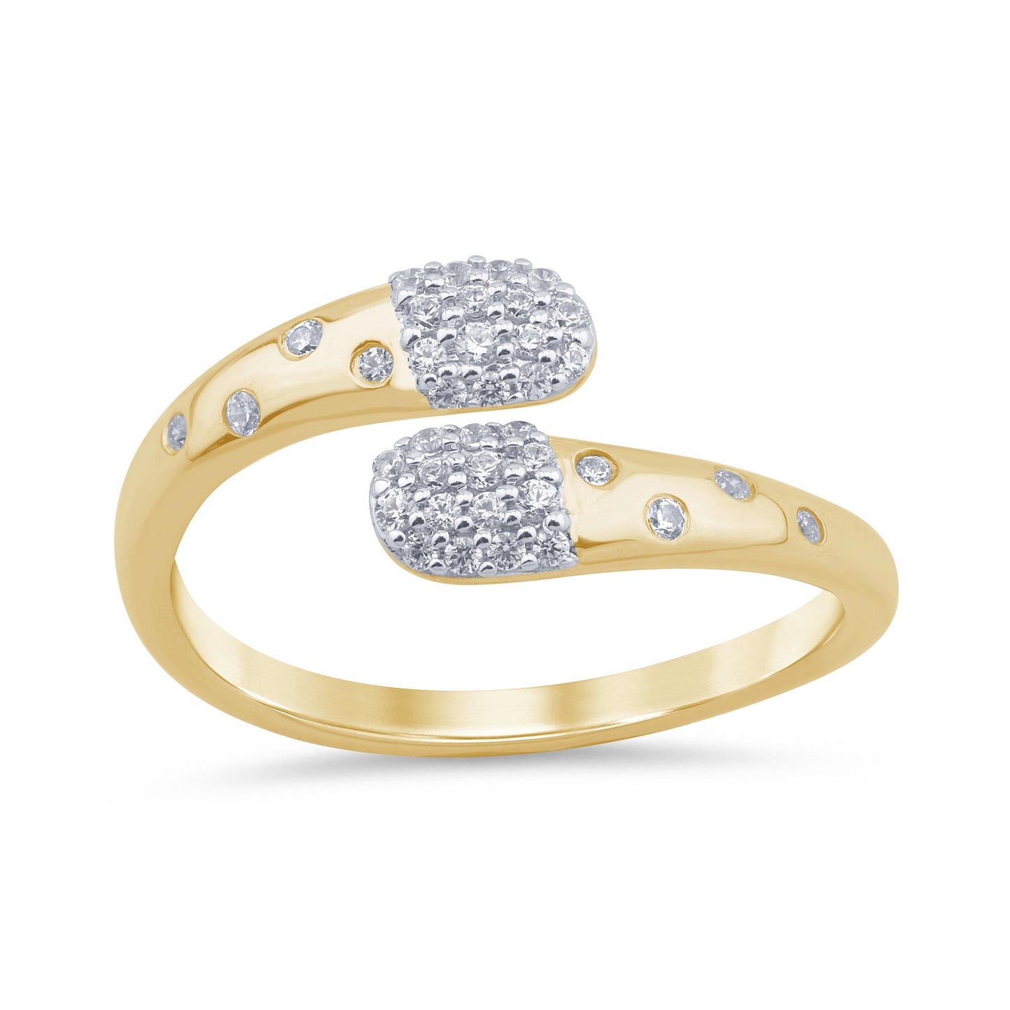 14K Yellow Gold 0.23 Cttw Diamond Ladies Ring