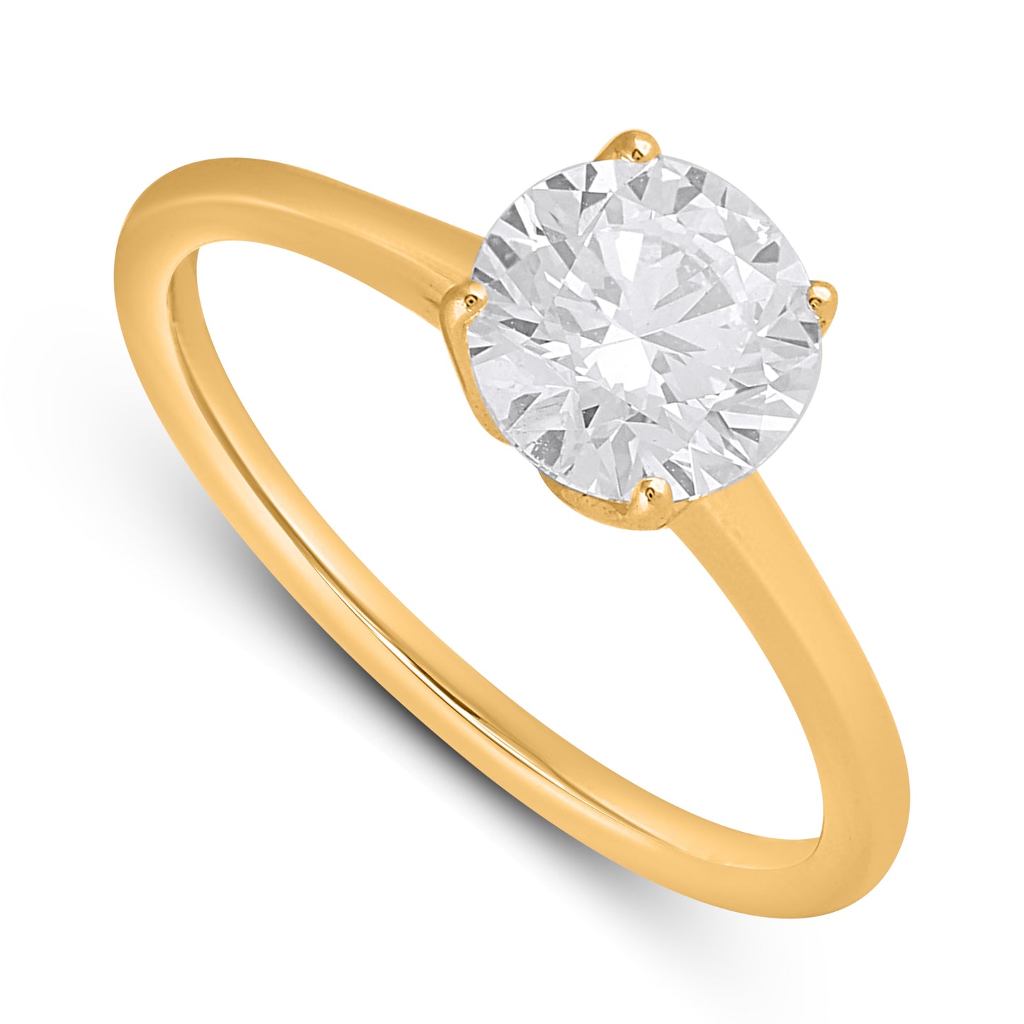14K Yellow Gold 1.29 Cttw Lab Grown Diamond Ladies Ring