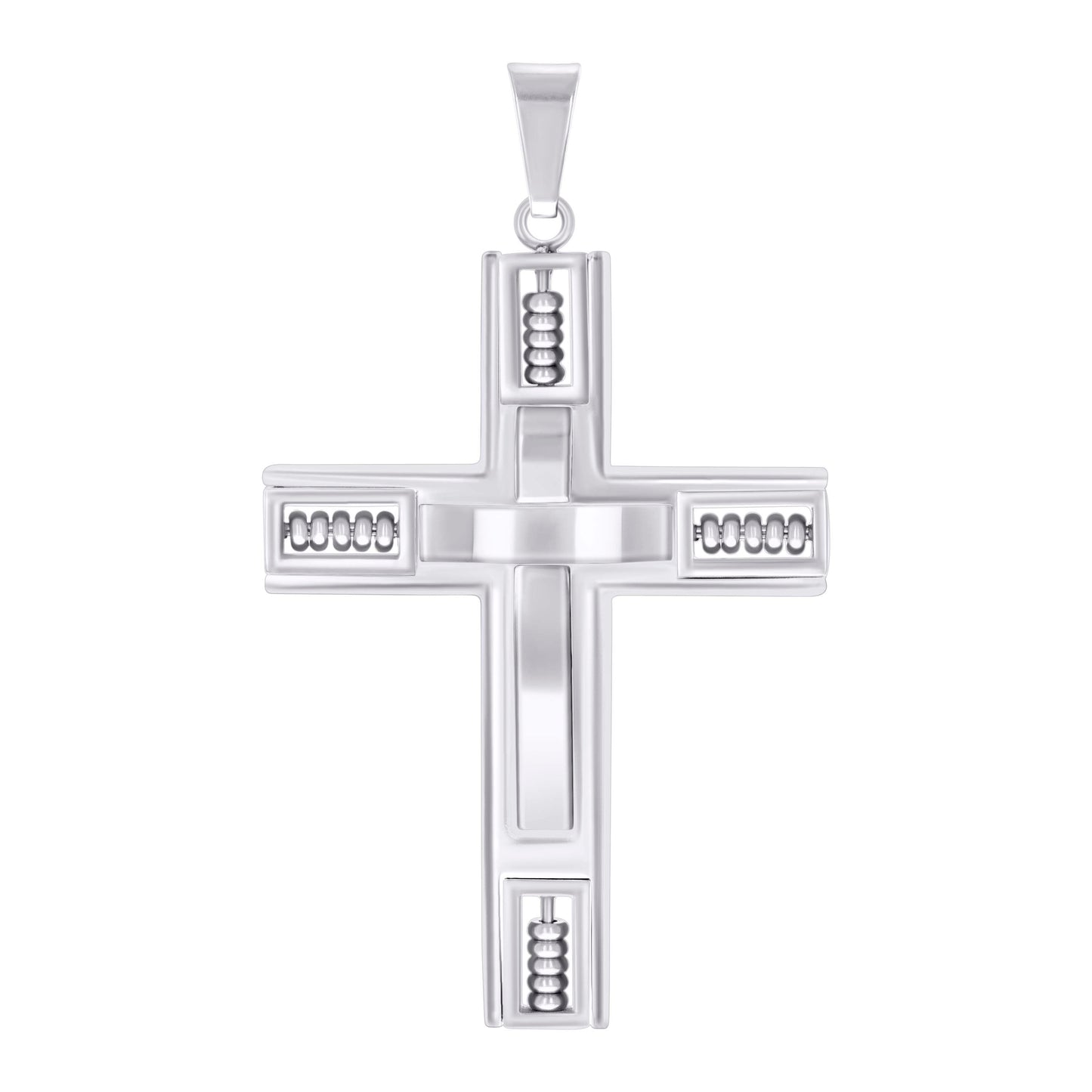 Stainless Steel Or Yellow Tone Or Black-tone Mens Cross Religious Charm Pendant