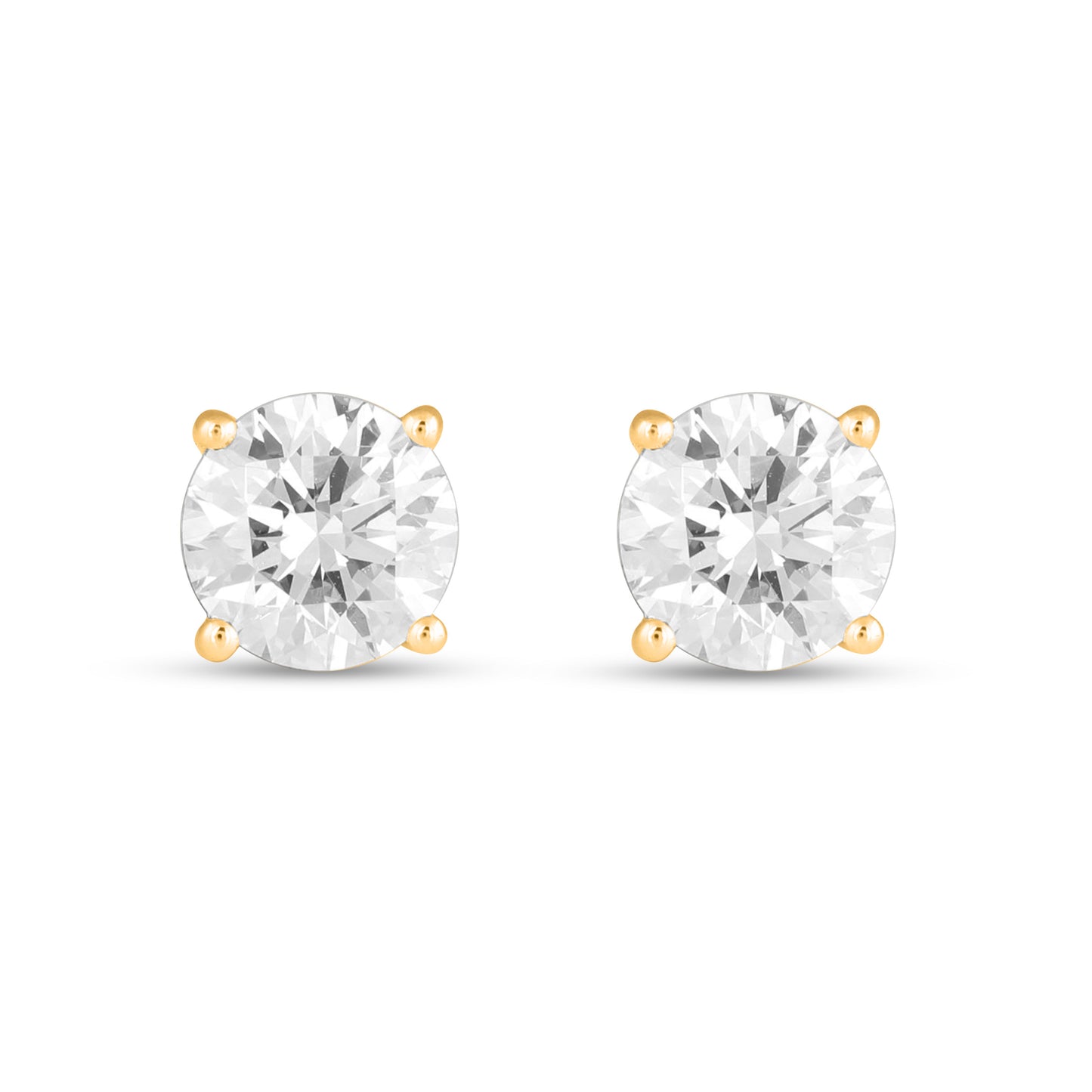 14K Yellow Gold 1.47-1.53 Cttw Lab Grown Diamond Earring