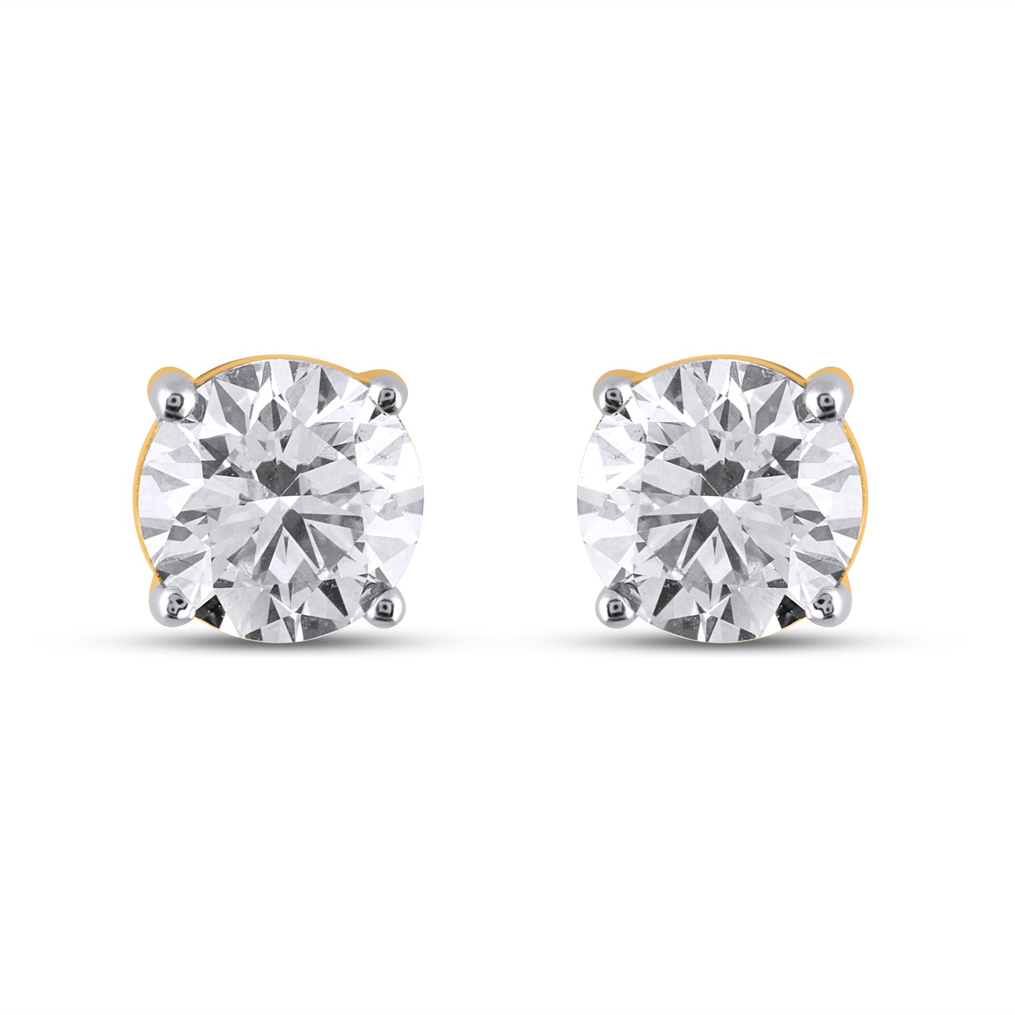 14K Yellow Gold 2.96-3.18 Cttw Lab Grown Diamond Earring