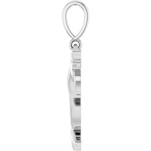 Sterling Silver 22 X 16.7 Mm Polished Dolphin Pendant